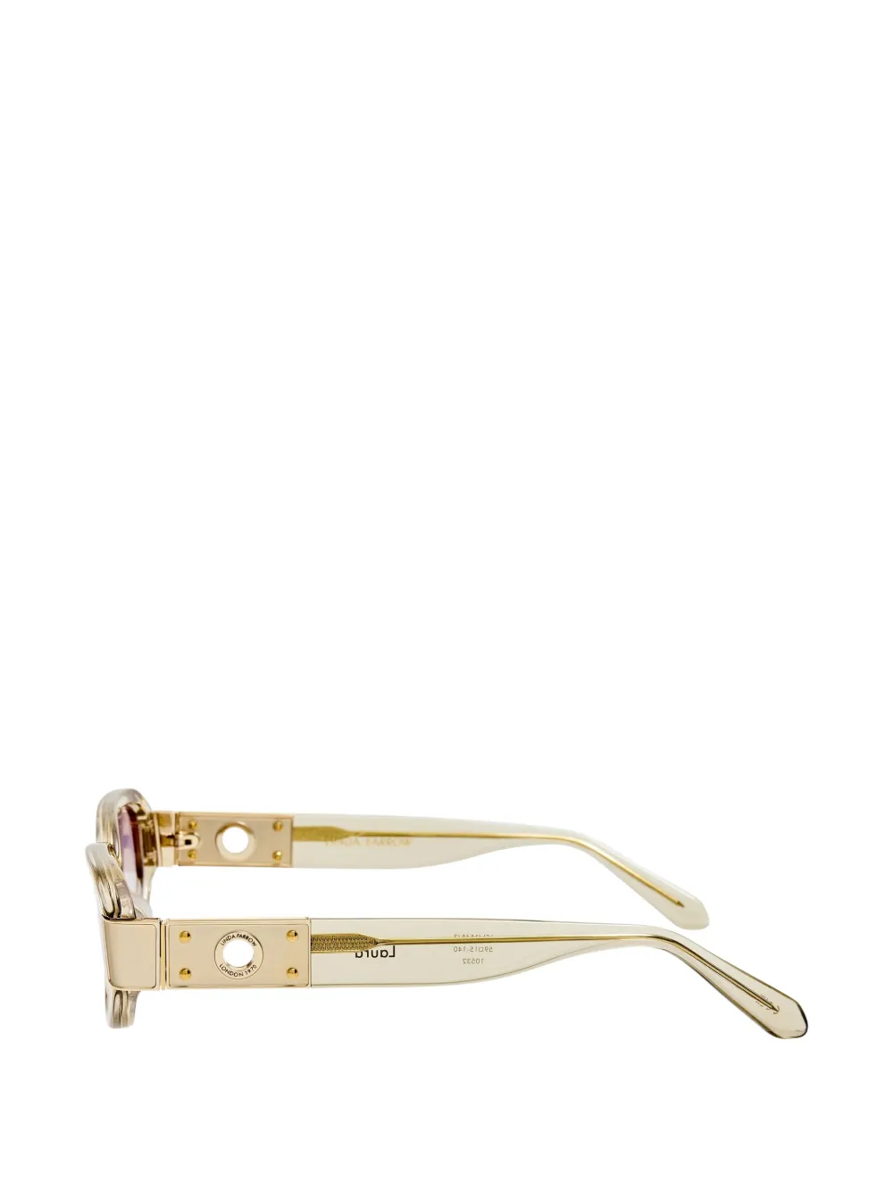 Linda Farrow Laura Sunglasses in Neutrals, view 3