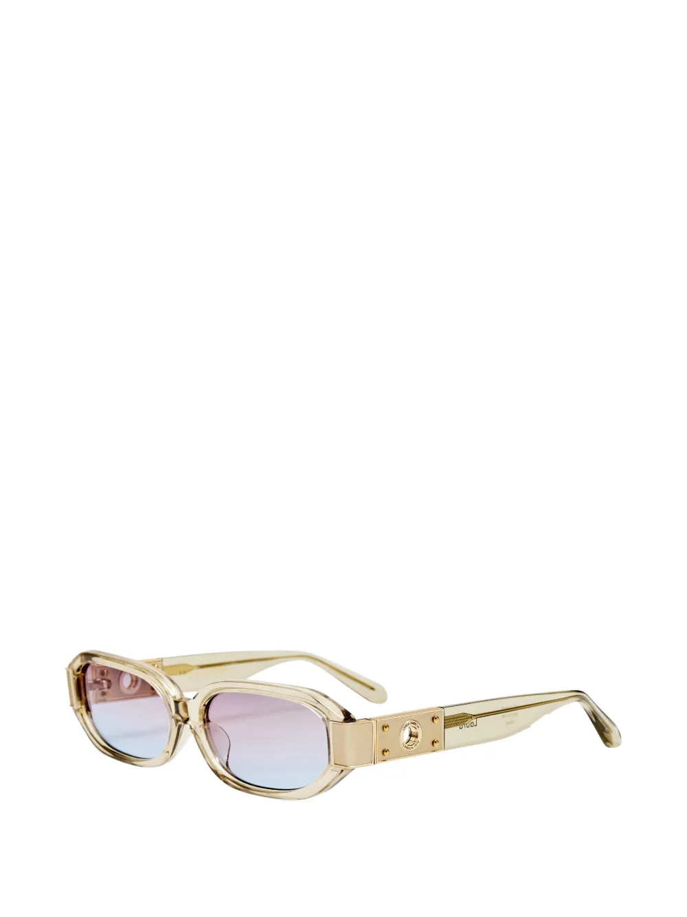 Linda Farrow Laura Sunglasses in Neutrals, view 2