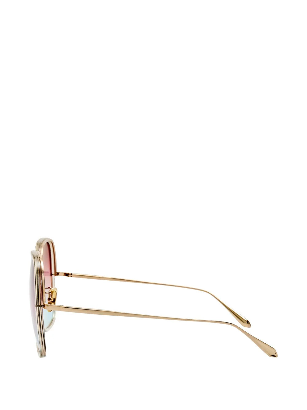  Linda Farrow Celia Square-frame Sunglasses - Gold 