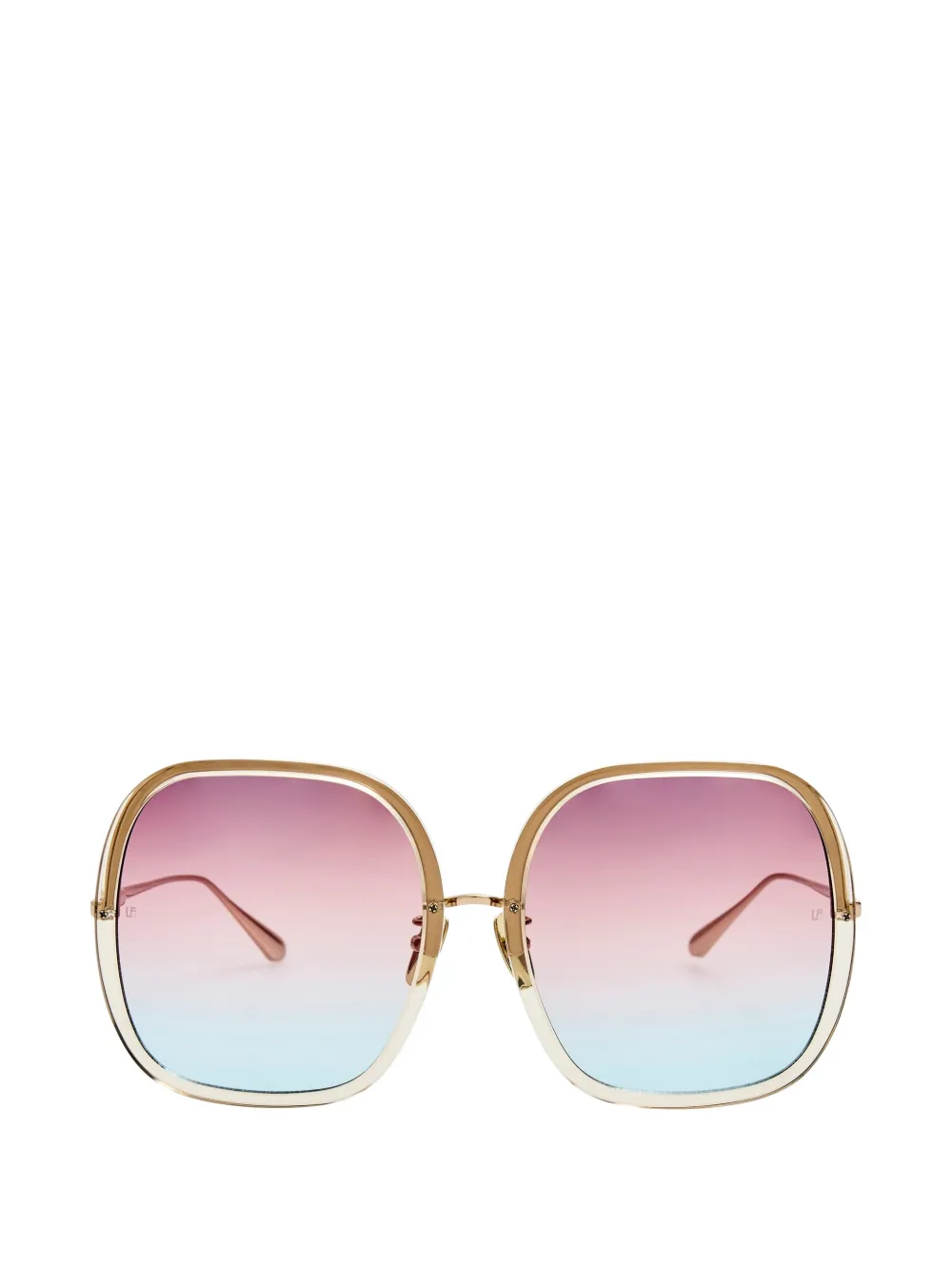 Linda Farrow Celia square-frame sunglasses - Oro