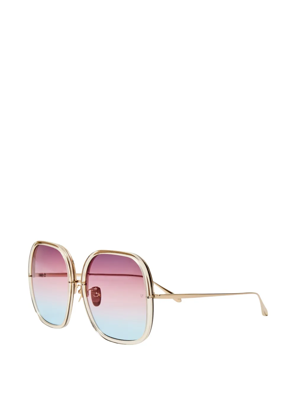  Linda Farrow Celia Square-frame Sunglasses - Gold 