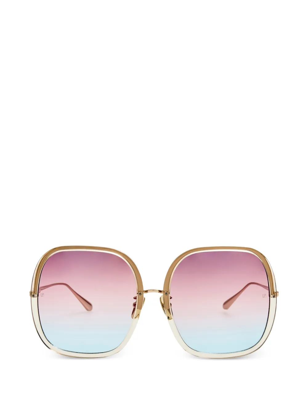 Linda Farrow Celia square-frame sunglasses - Oro