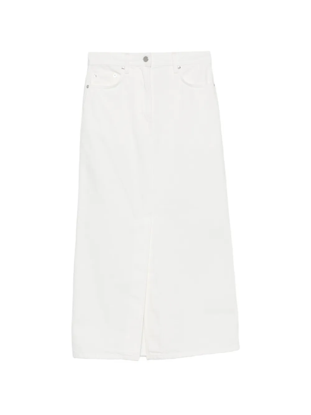 LouLou de Saison Rona denim midi skirt - Weiß