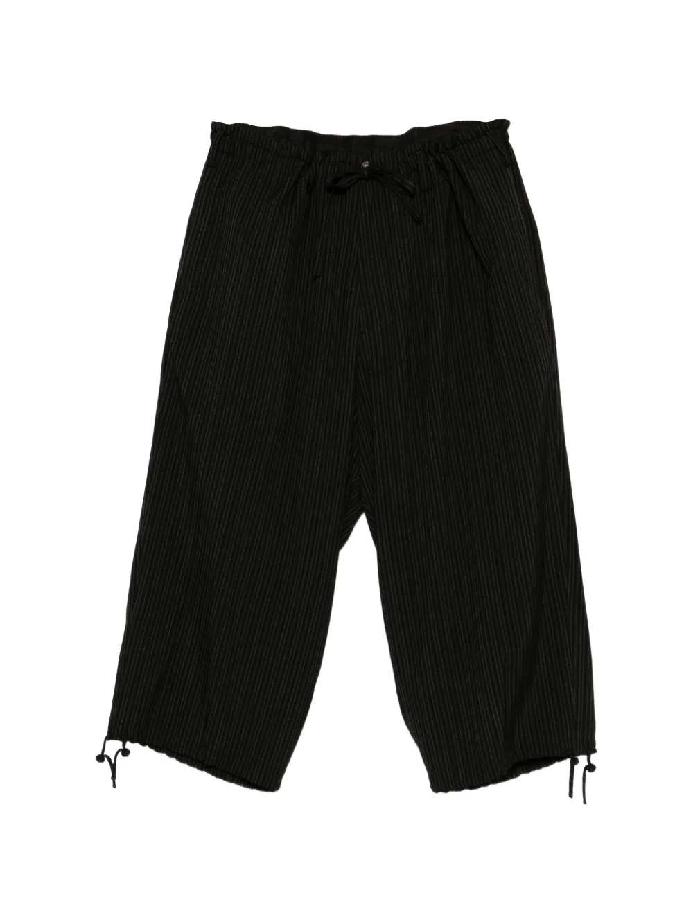 Yohji Yamamoto striped-pattern trousers - Nero