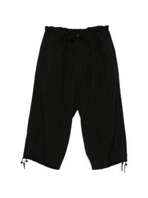 Yohji Yamamoto ドローストリング パンツ | ブラック | FARFETCH JP