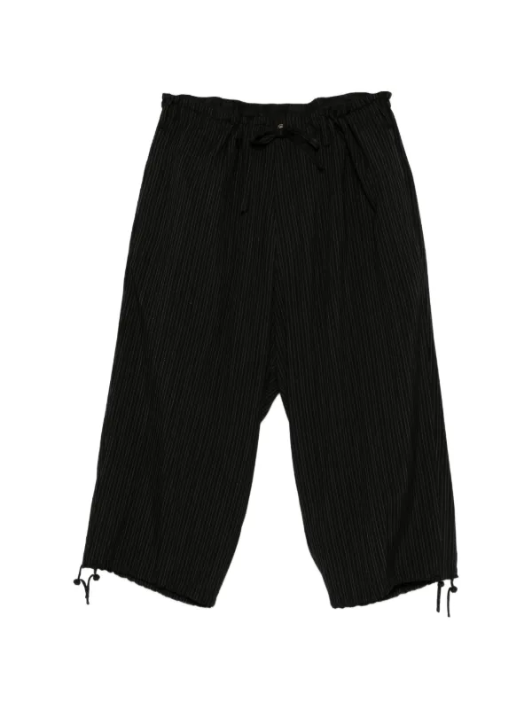 Yohji Yamamoto ストライプパンツ | ブラック | FARFETCH JP