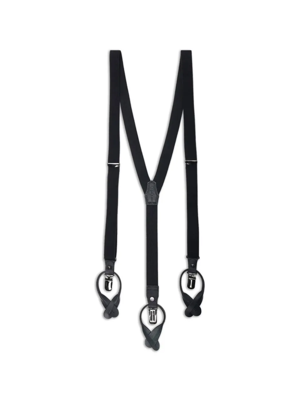 Yohji Yamamoto woven suspenders - Black