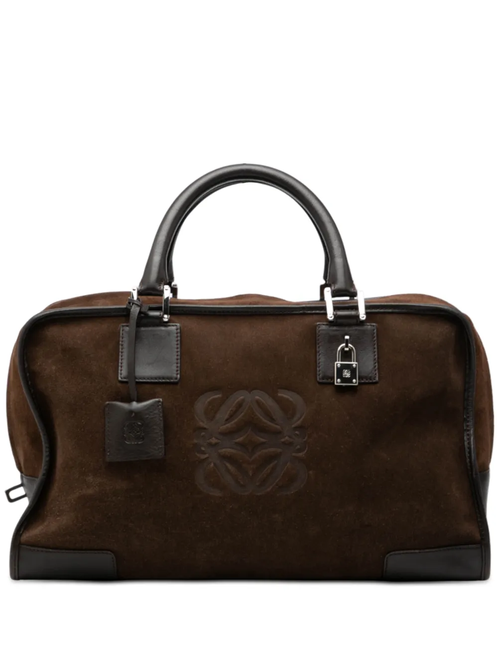 Loewe Pre-Owned 2004 Suede Amazona 36 handbag - Marrone