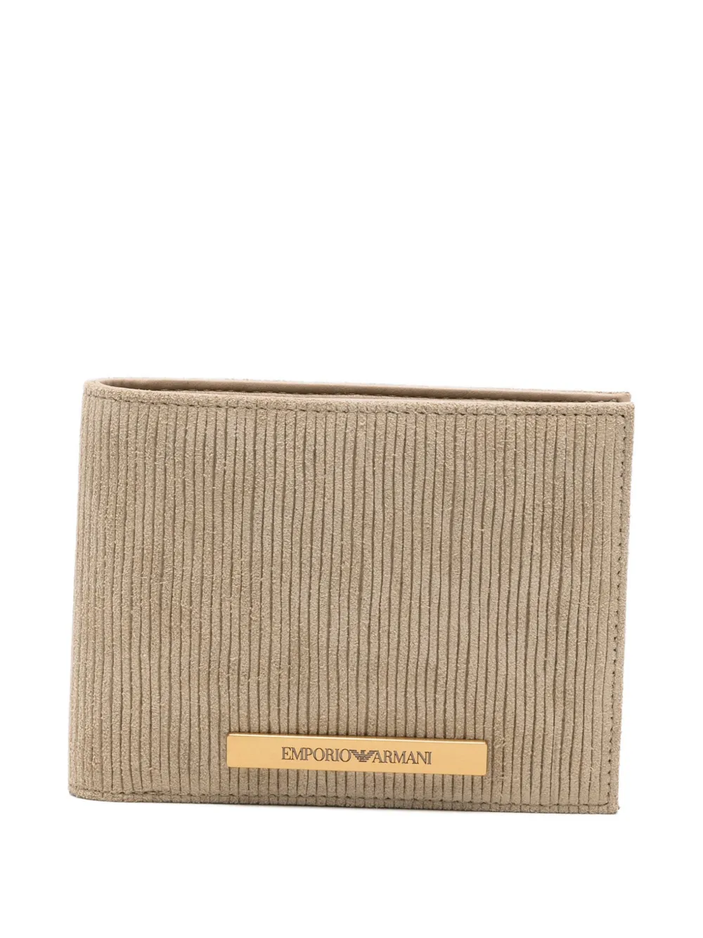 Emporio Armani ruffled-design wallet - Toni neutri
