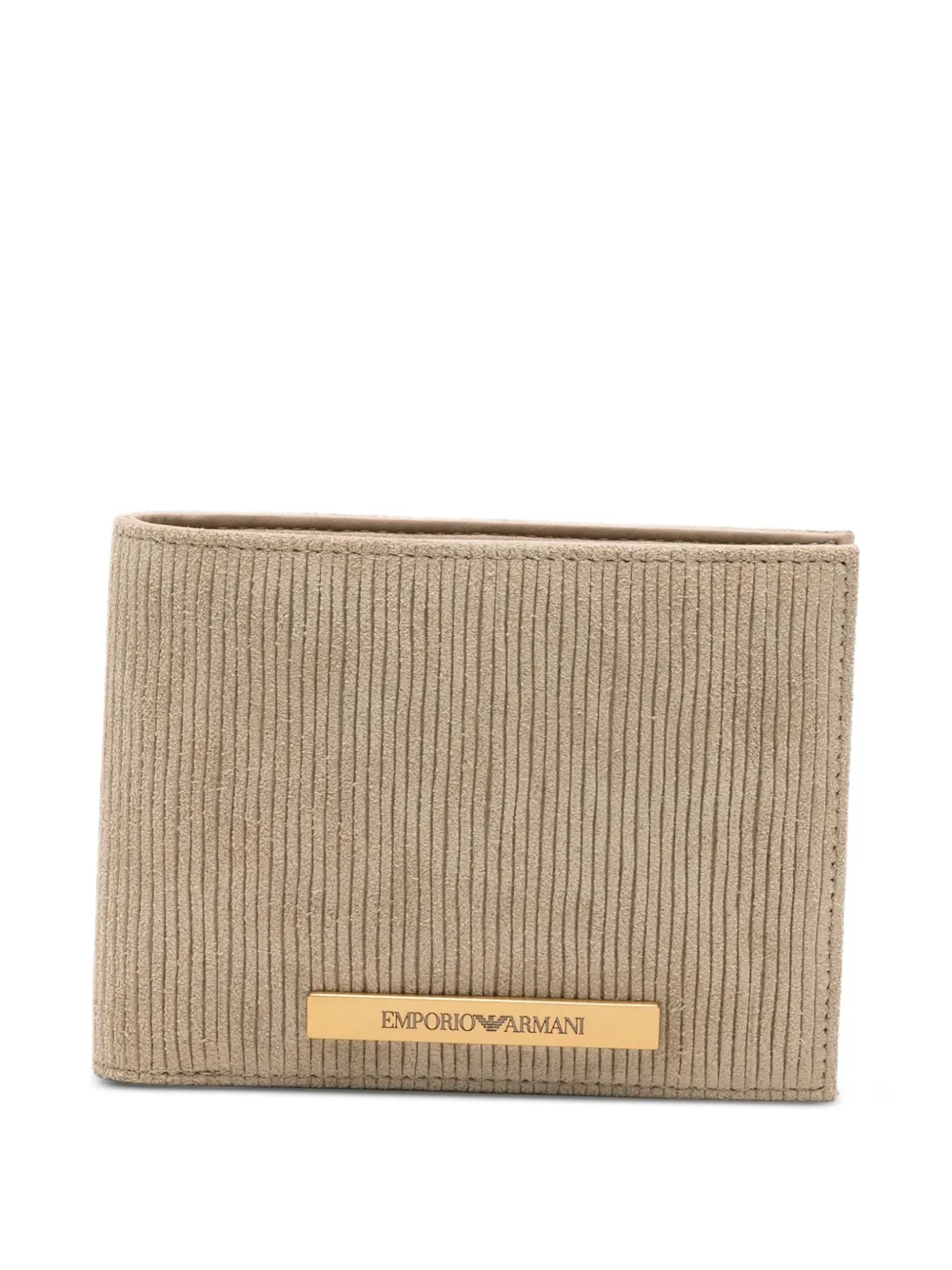 Emporio Armani ruffled-design wallet - Toni neutri