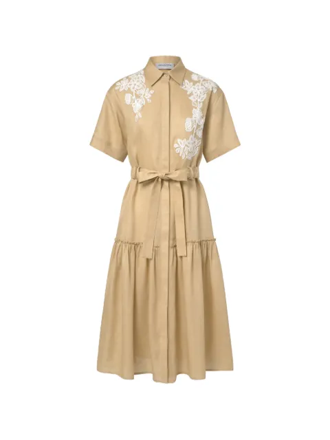 ERMANNO FIRENZE  embroidery belted dress