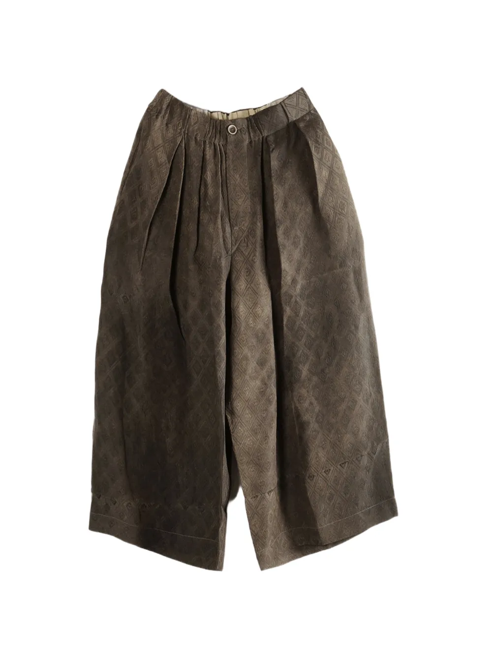 Uma Wang pleated pattern trousers - Marrone