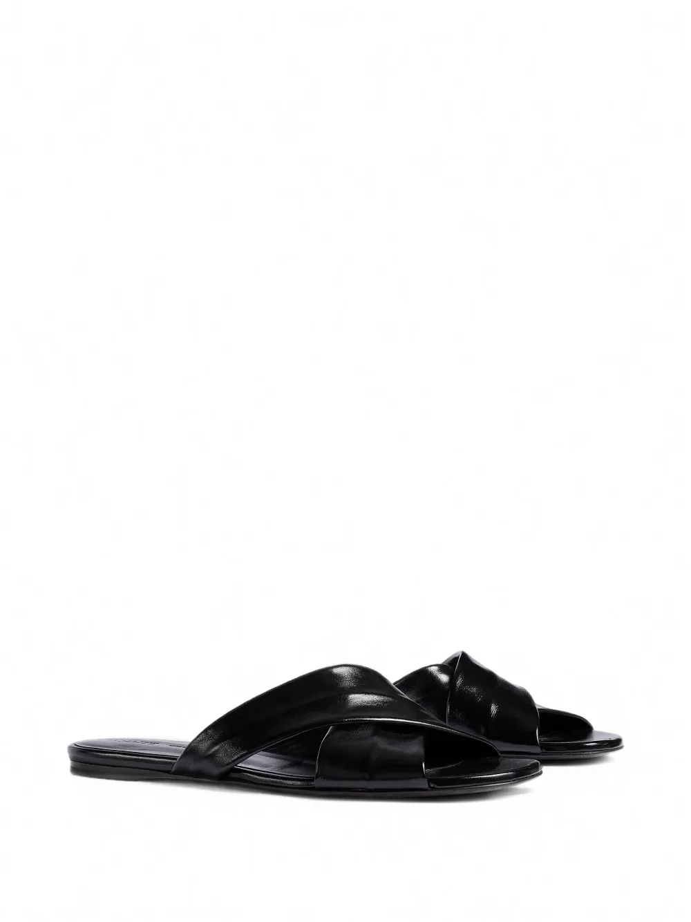 KHAITE Liria sandalen met gekruiste bandjes Zwart