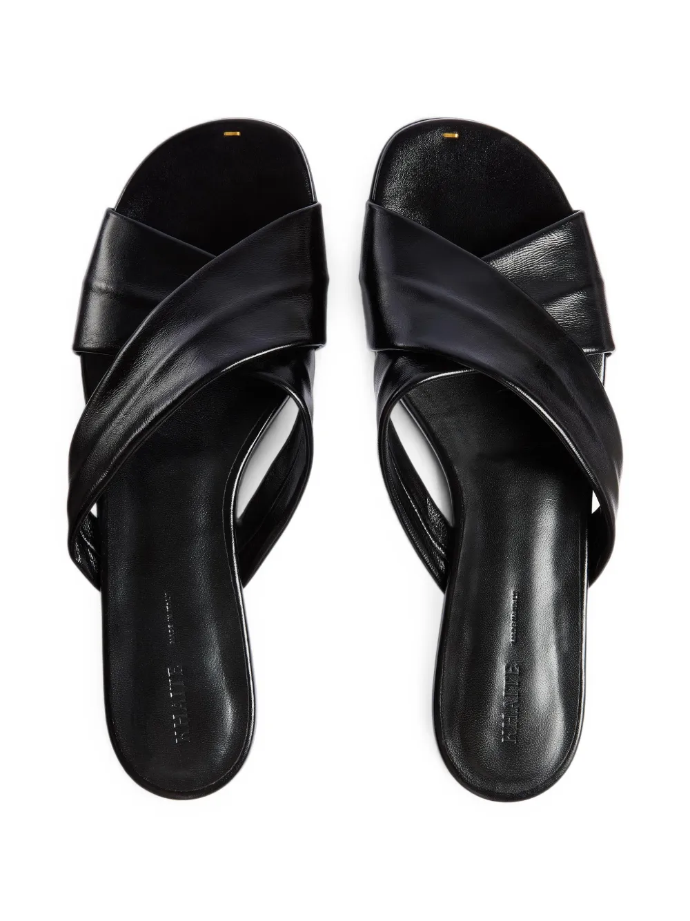 KHAITE Liria sandalen met gekruiste bandjes Zwart