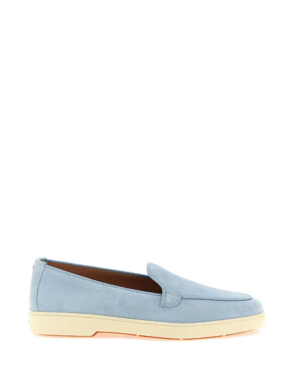 Santoni Suede Loafers in Blue