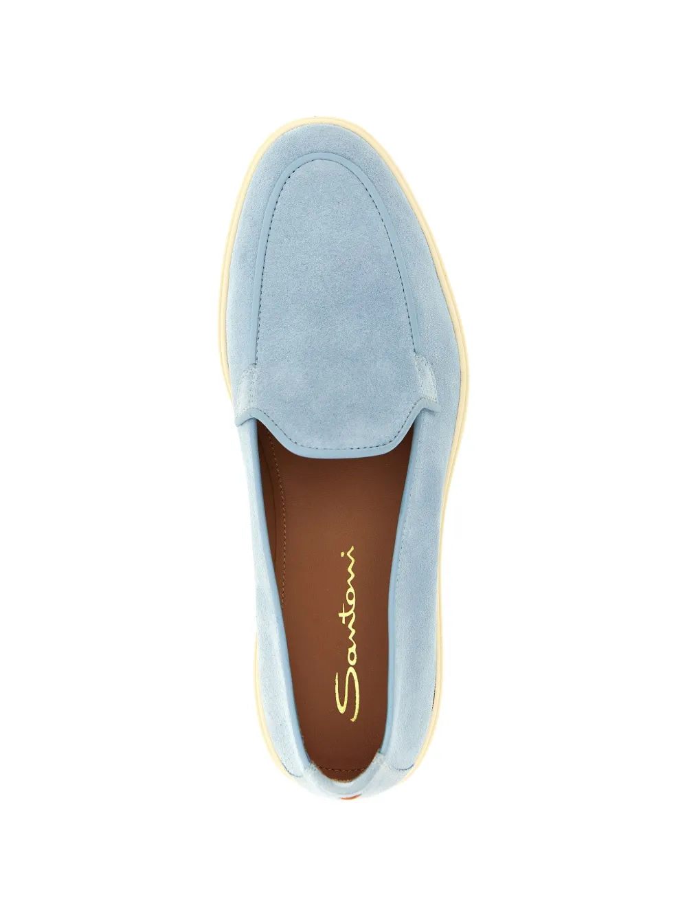 Santoni Suède loafers Blauw