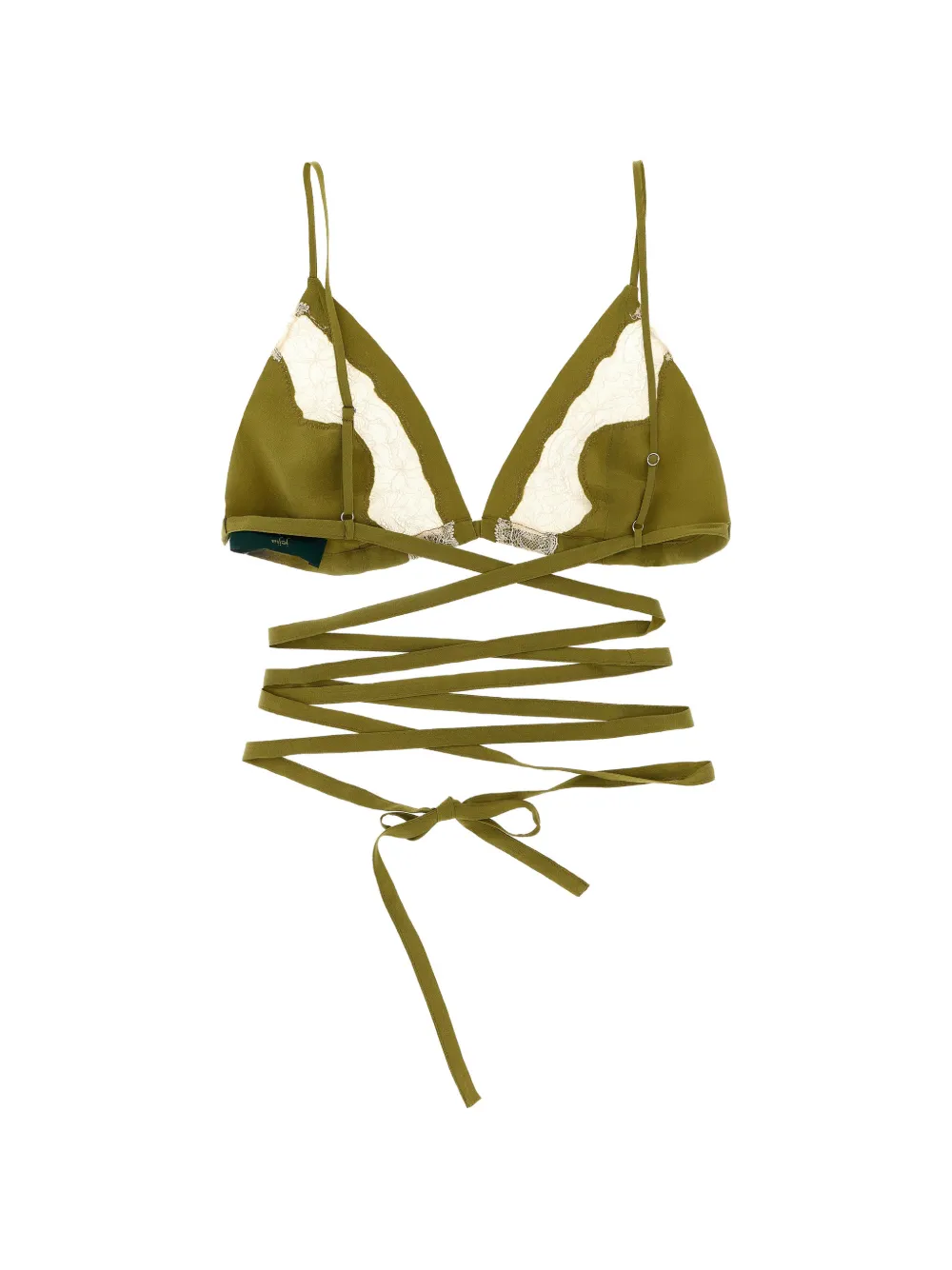 Jejia Lace Insert Anna Triangle Bra - Green 