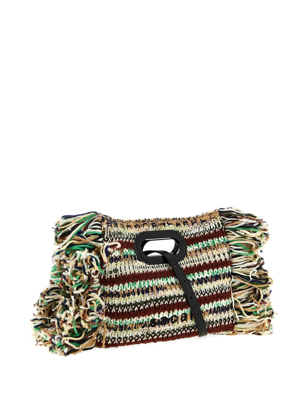 sacai Kleine shopper met franje Beige