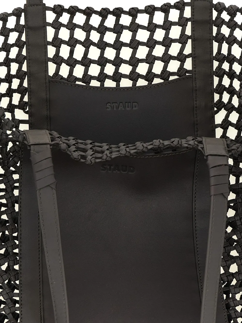 STAUD Getaway shopper met logo-reliëf Bruin