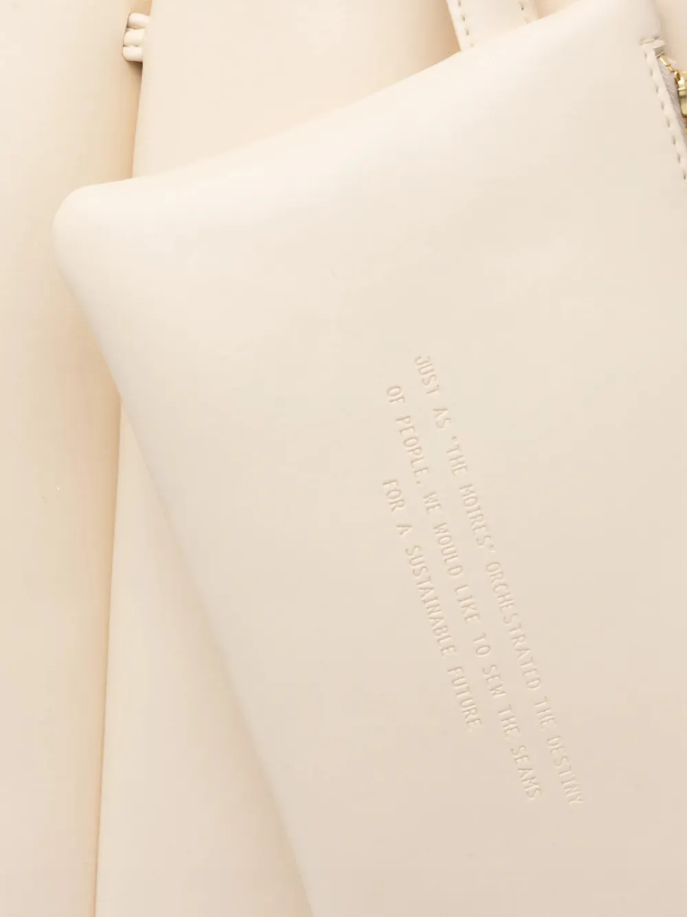 Themoirè Calipso schoudertas met geplooid effect Beige
