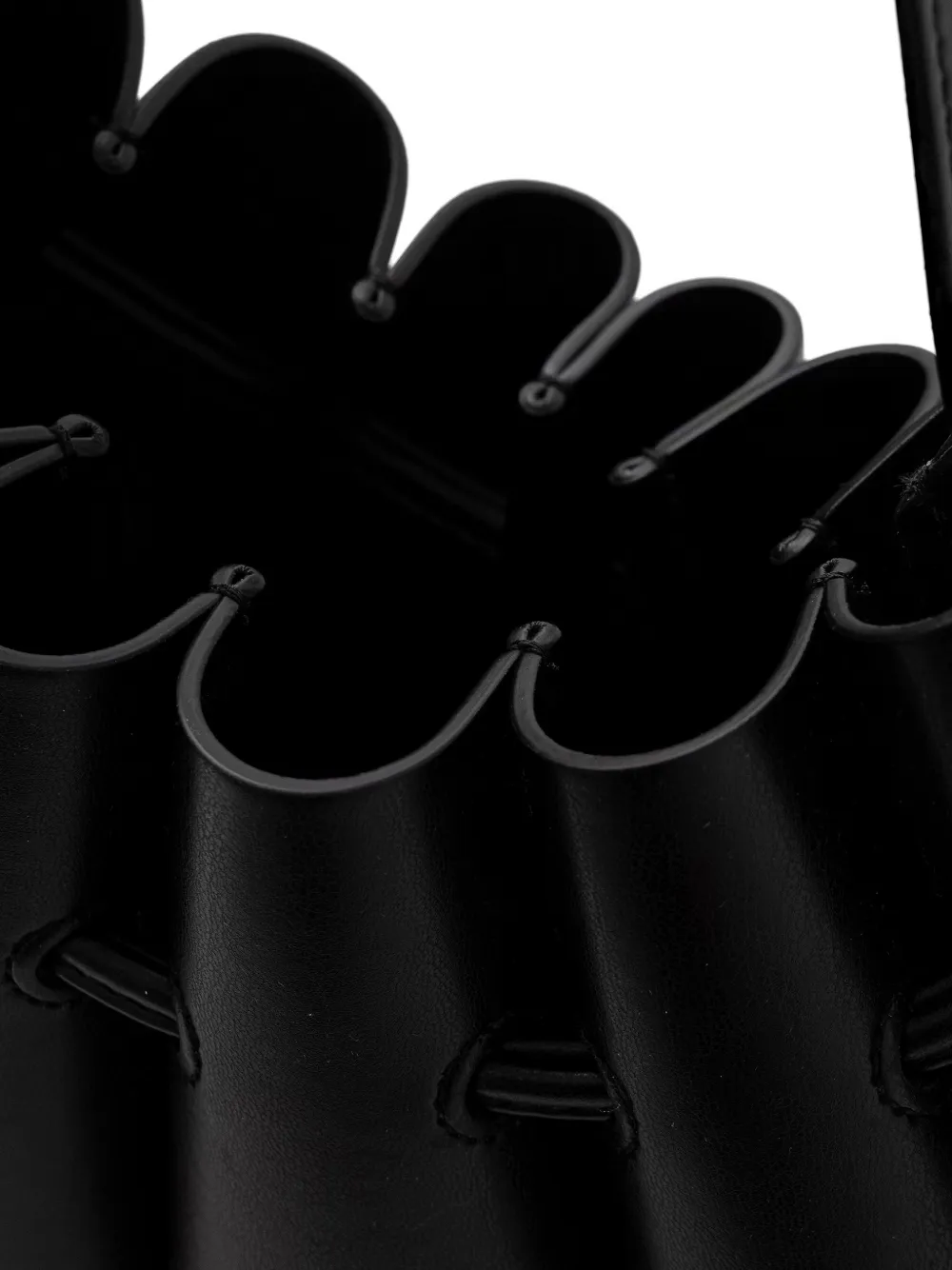 Themoirè Calipso schoudertas met geplooid effect Zwart