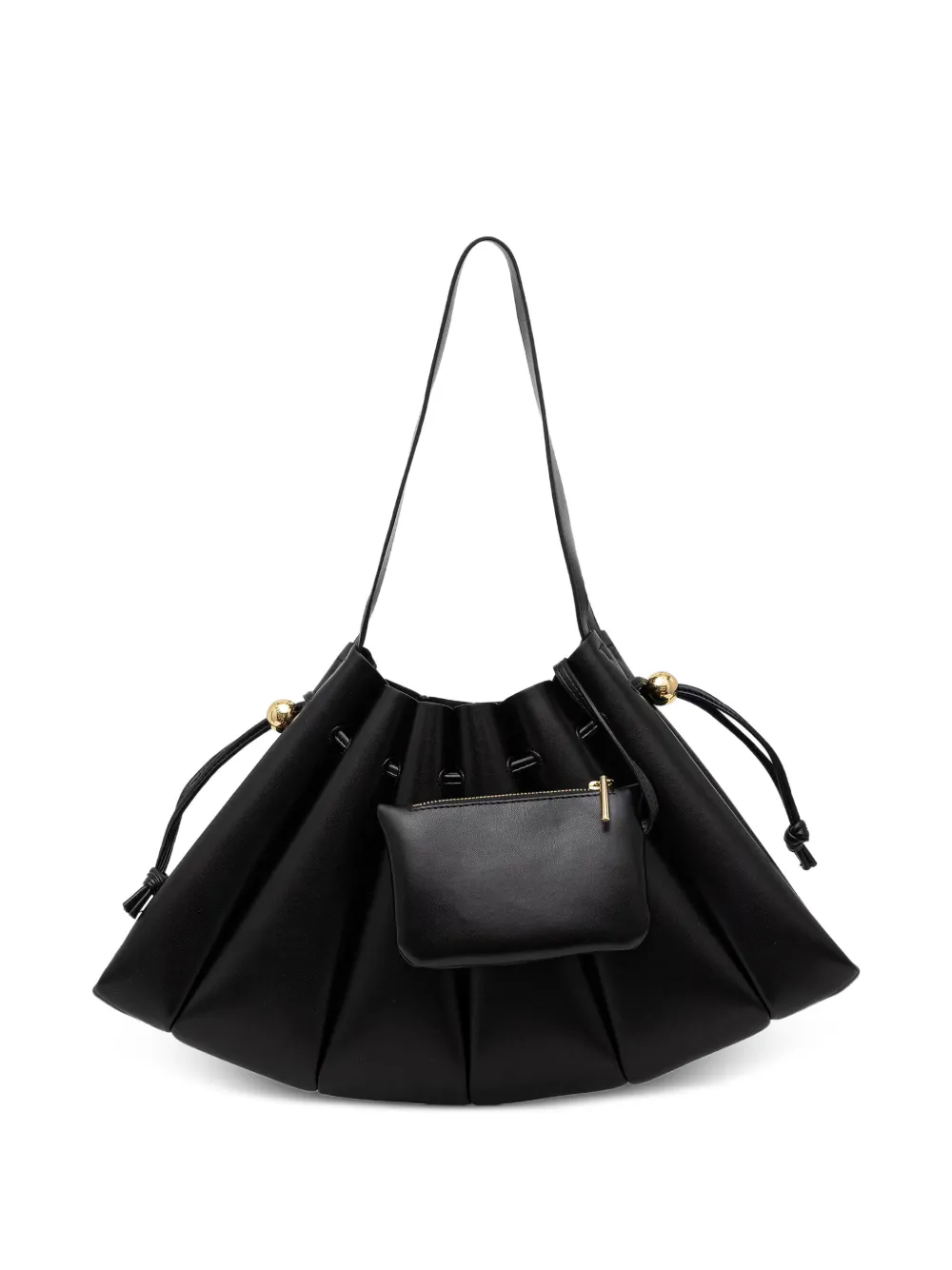  Themoirè Calipso Pleated-effect Shoulder Bag - Black 