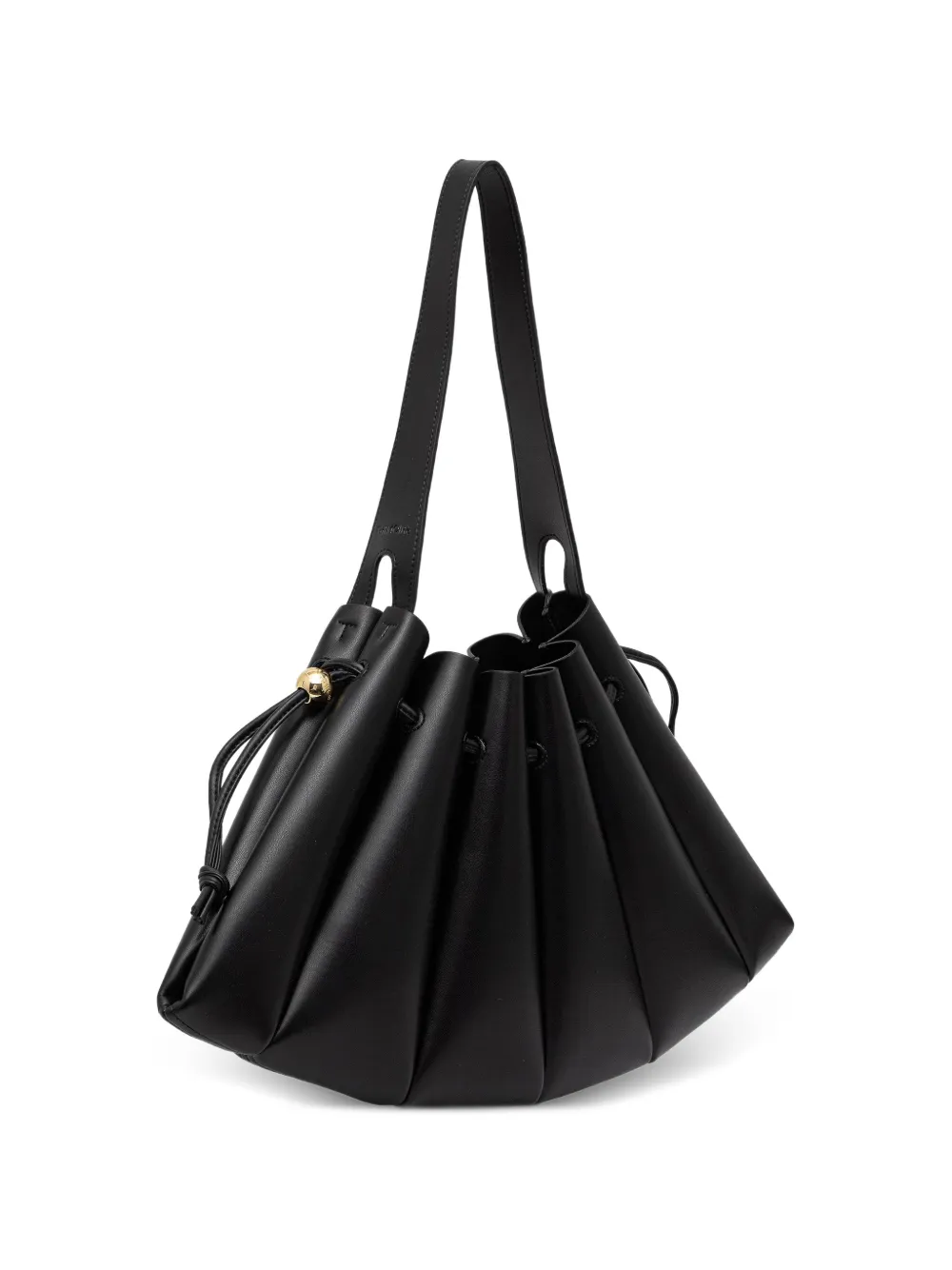 Themoirè Calipso pleated-effect shoulder bag - Nero