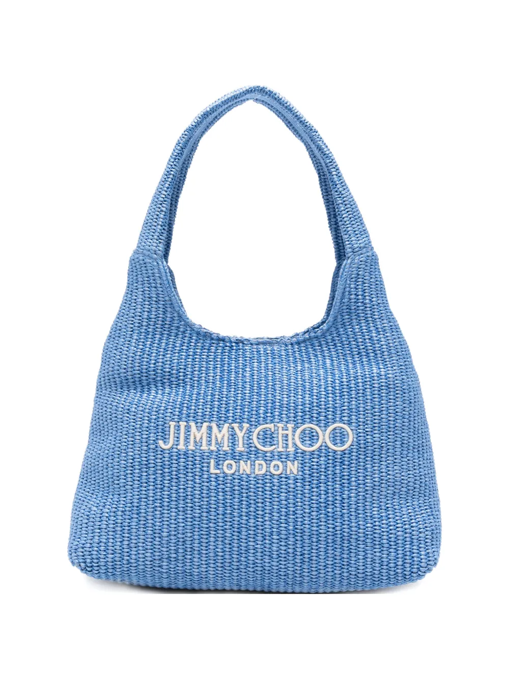 Jimmy Choo Beach Diamond logo shoulder bag - Blu
