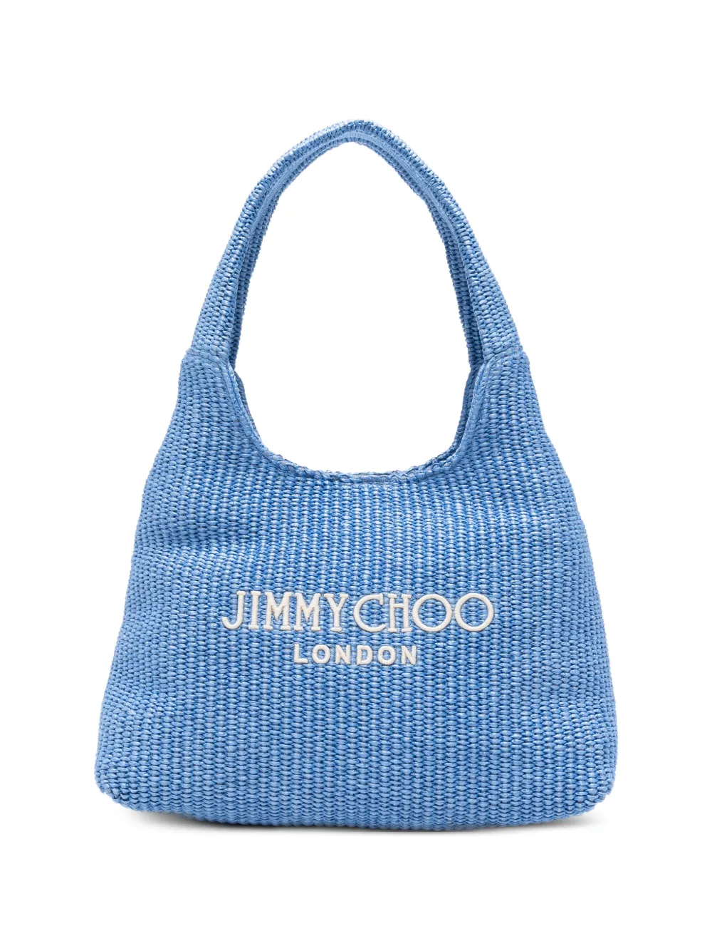 Jimmy Choo Beach Diamond logo shoulder bag - Blu