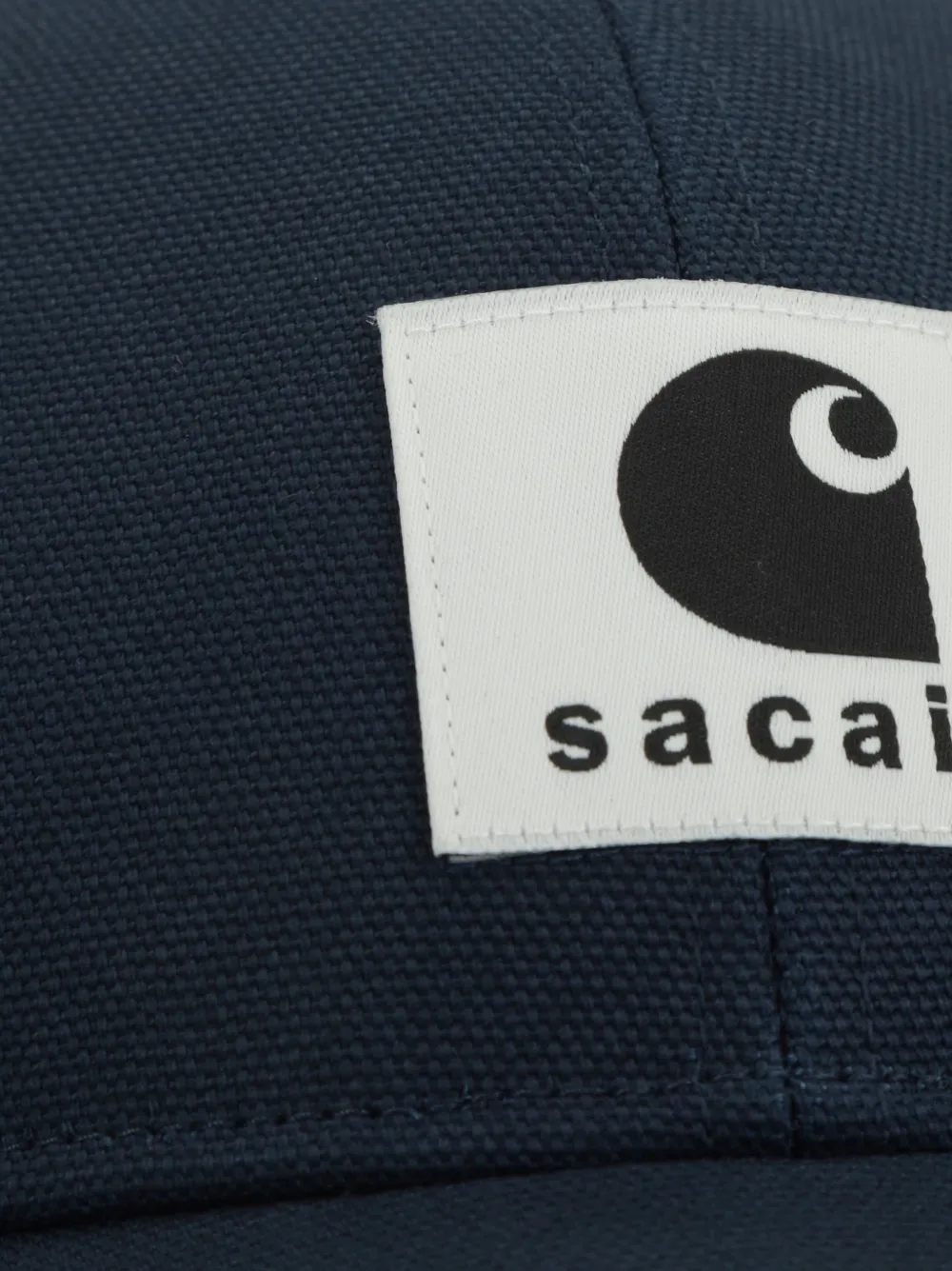 sacai x Carhartt WIP honkbalpet met logopatch Blauw