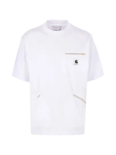 sacai x Carhartt Wip logo patch pockets T-shirt