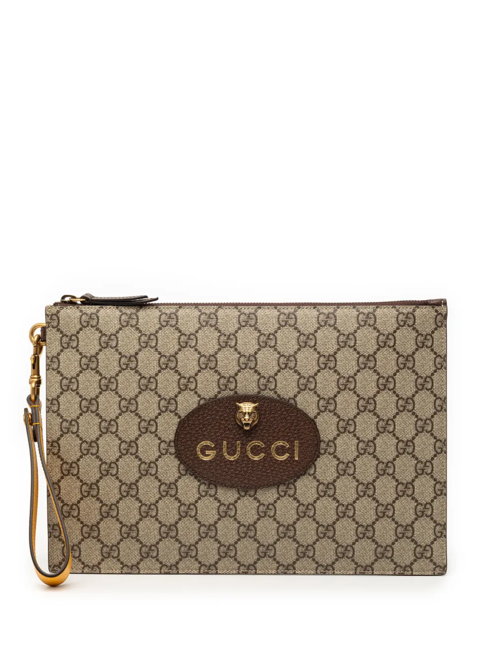 Gucci Pre-Owned 2016-2026 GG Supreme Neo Vintage clutch bag - Marrone