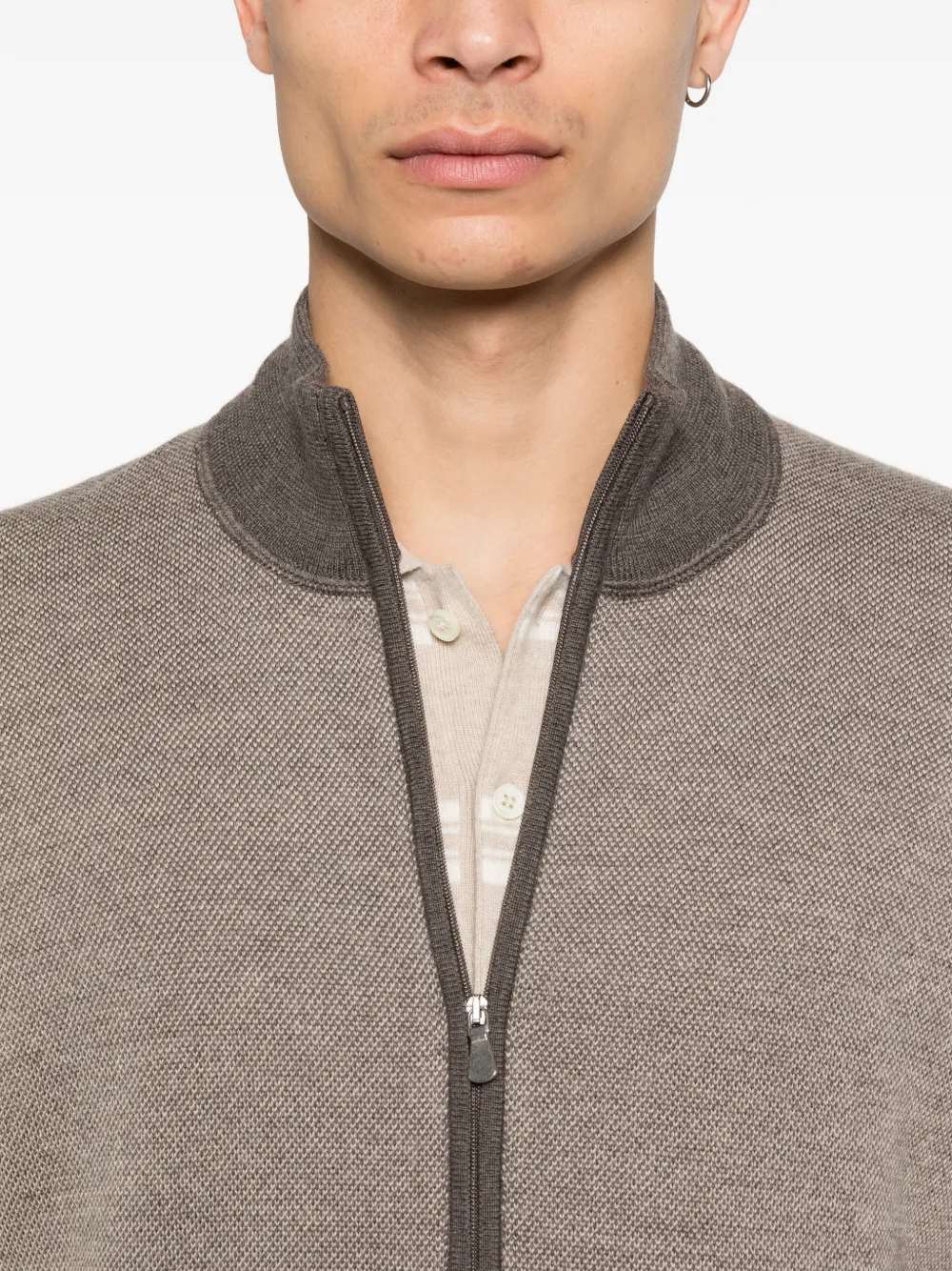 Gran Sasso Vest met rits Bruin