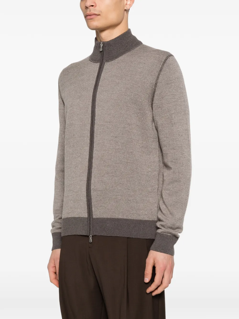 Gran Sasso Vest met rits Bruin