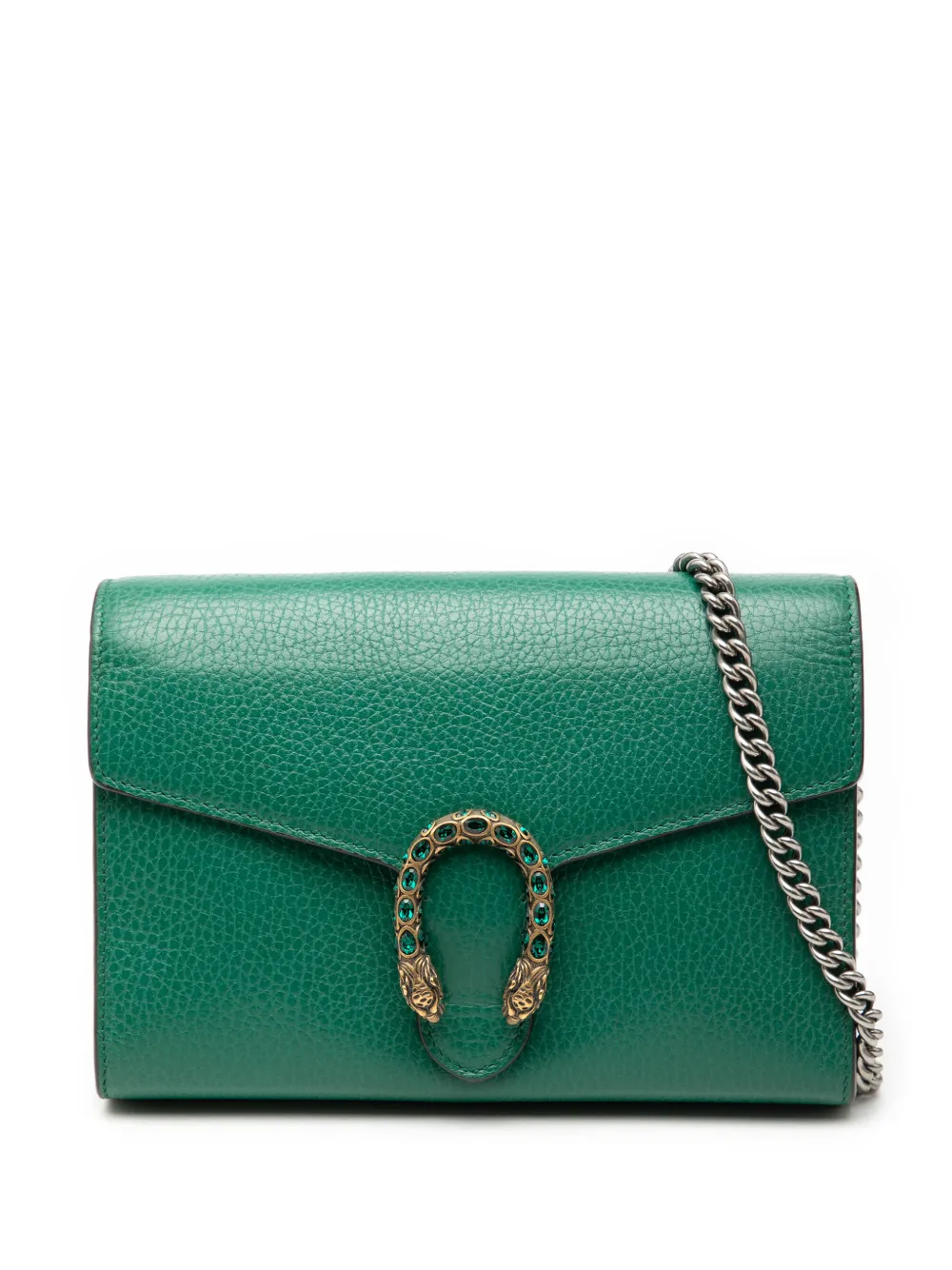 Gucci Pre-Owned 2016-2026 Leather Dionysus Wallet on Chain crossbody bag - Verde