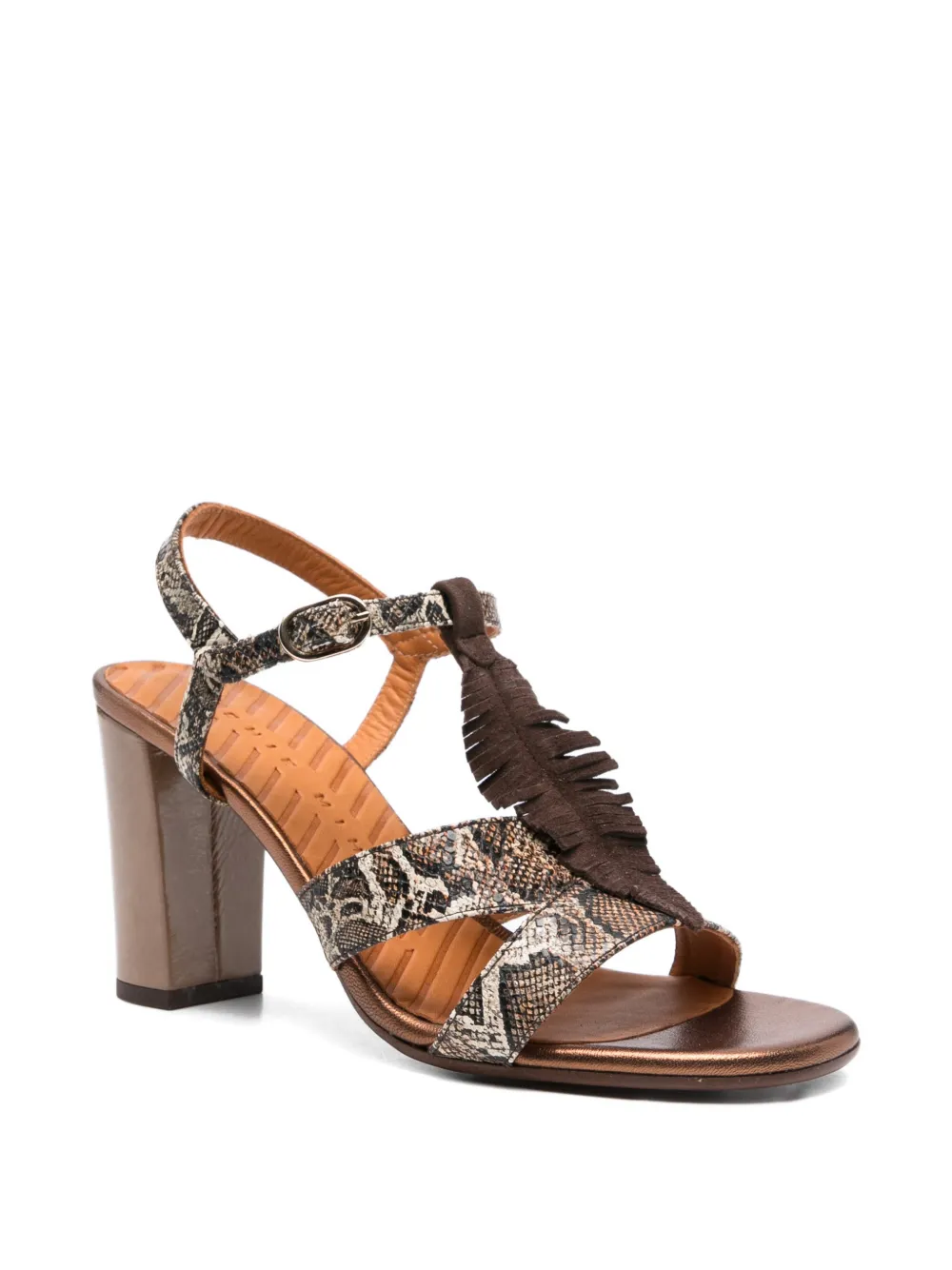 Chie Mihara Balia sandalen met slangenprint Bruin