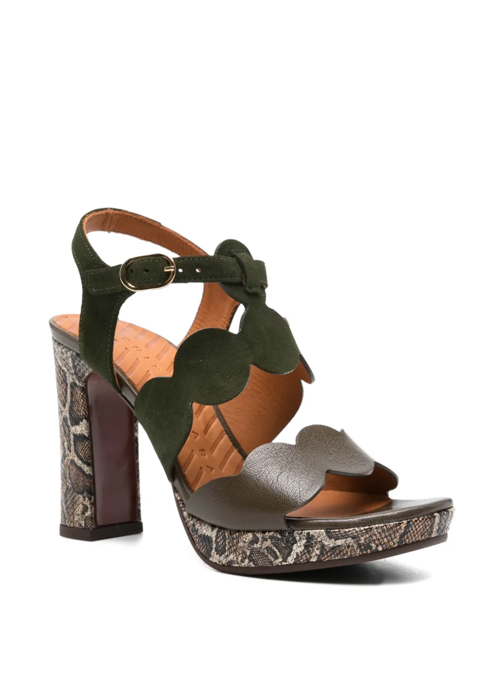 Chie Mihara Caliga gewelfde sandalen Groen