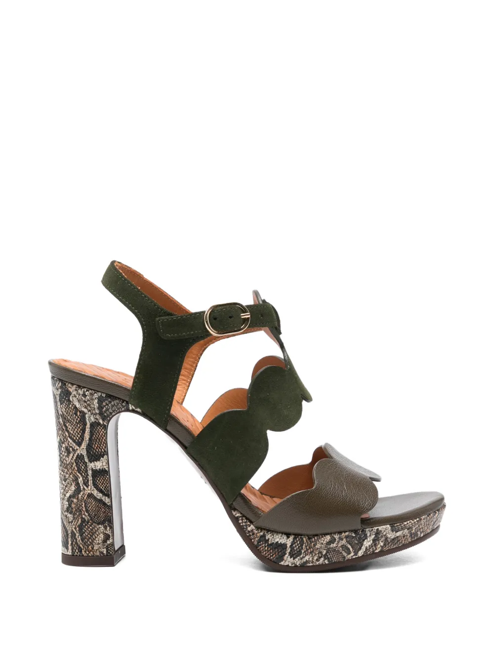 Chie Mihara Caliga gewelfde sandalen Groen
