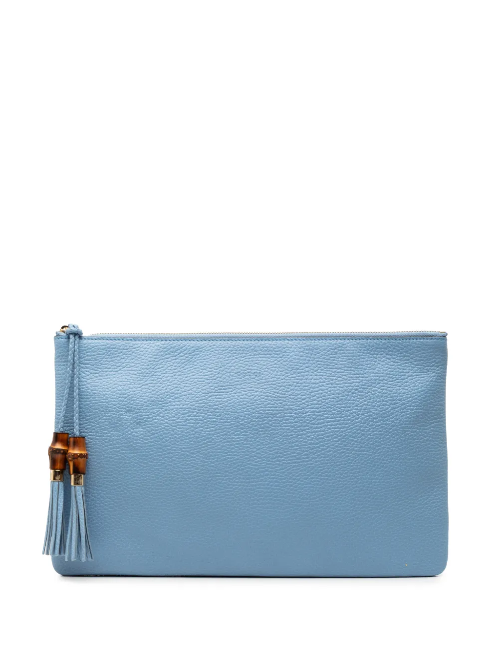 Gucci Pre-Owned 2000-2015 Calfskin Bamboo Tassel clutch bag - Blu