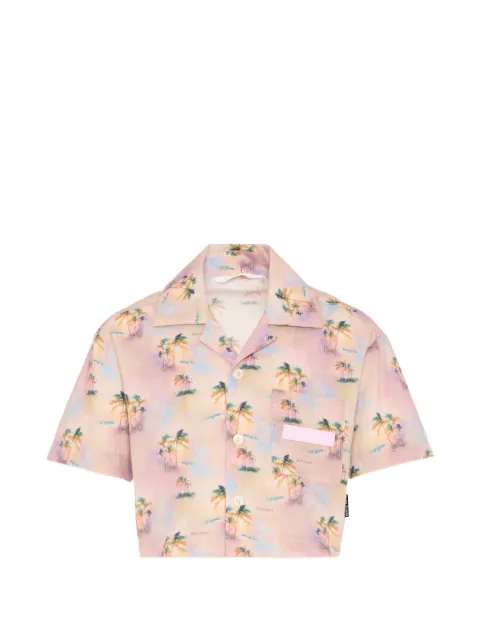Palm Angels Kids camisa con palmeras estampadas