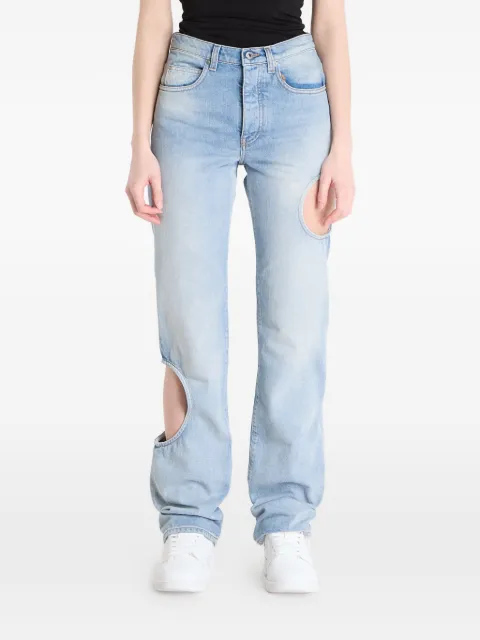 Off-White cut-out straight-leg jeans