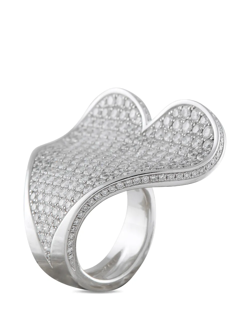  Roger Dubuis Diamond Heart-shape Ring - Silver 