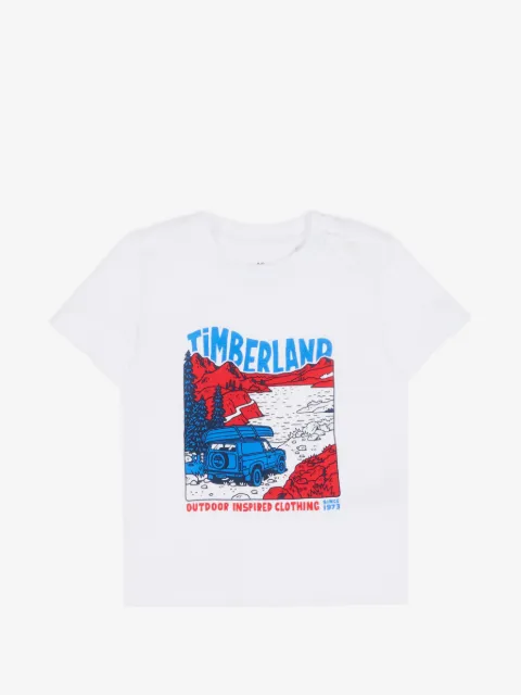 Timberland Kids playera con estampado gráfico