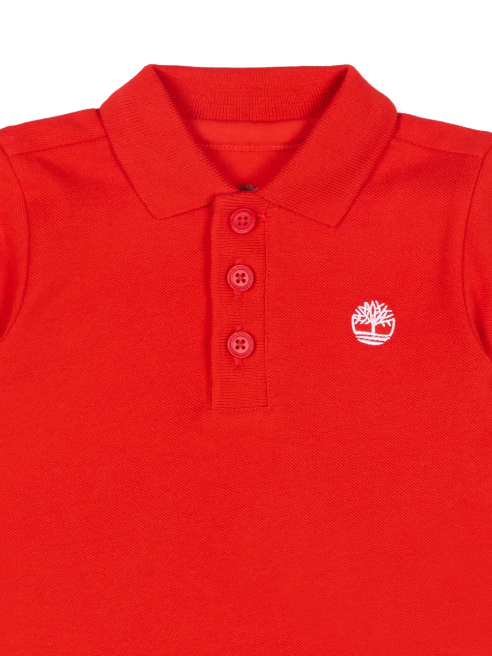 Timberland Kids Poloshirt met korte mouwen en logo Rood