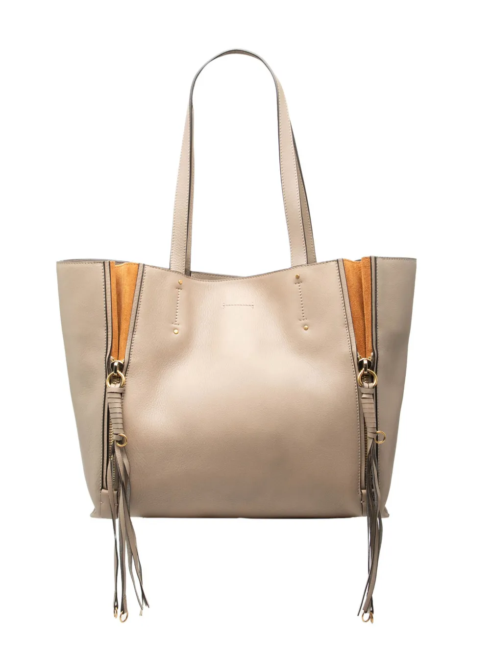 Chloé Pre-Owned 2017 Large Leather Milo Shopping tote bag - Marrone