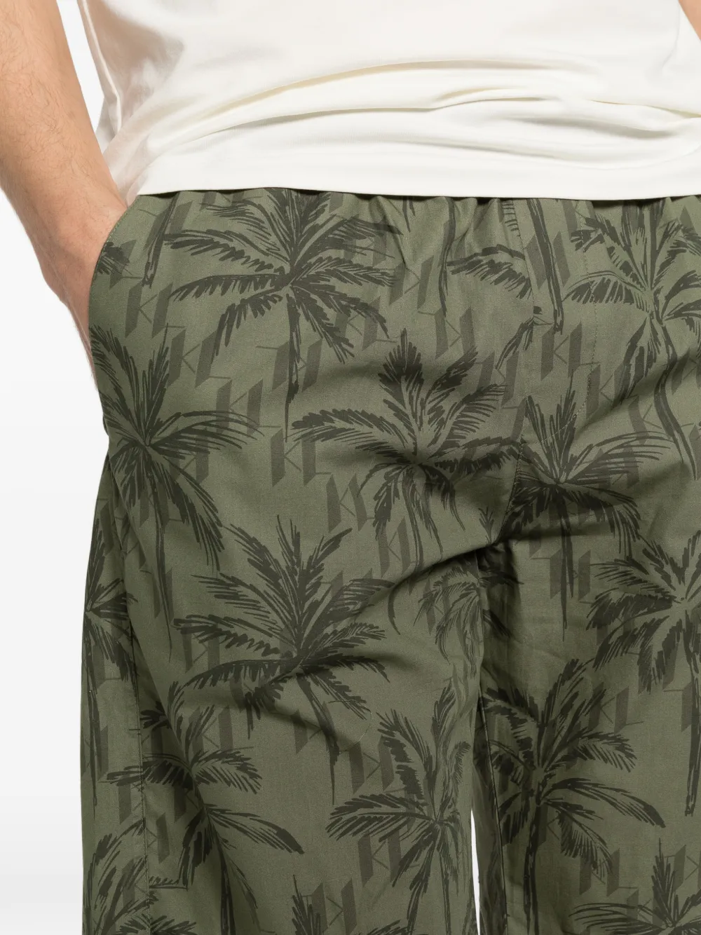 Karl Lagerfeld Zwembroek met palmprint Groen