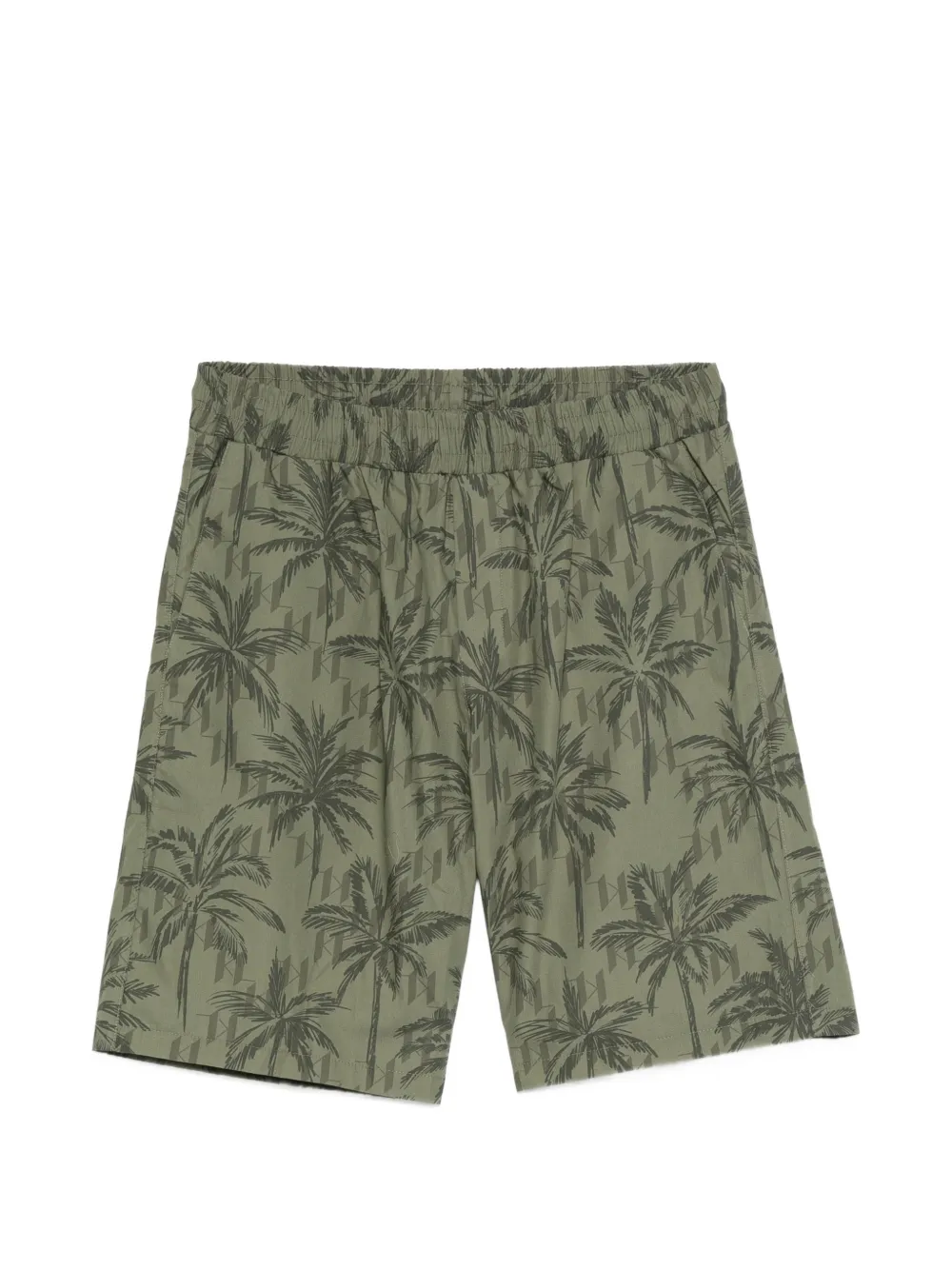 Karl Lagerfeld palm-print shorts - Verde