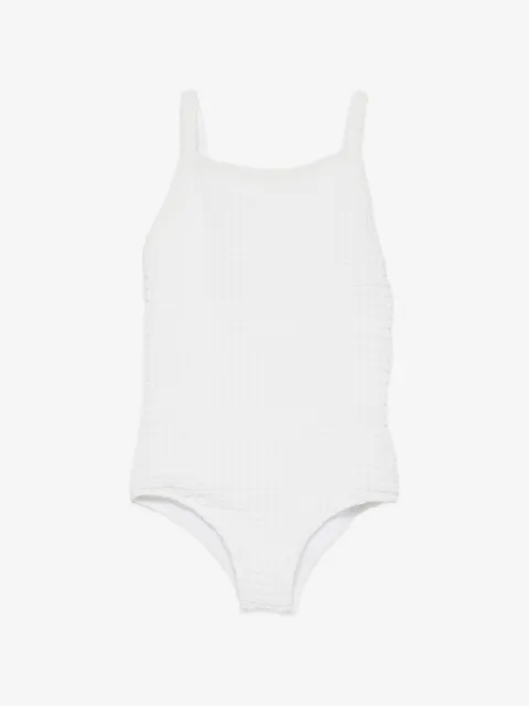 Douuod Kids bow-detail textured swimsuit