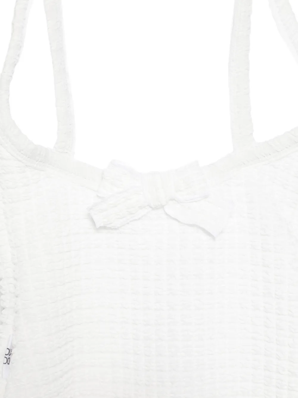 Douuod Kids Badpak met strikdetail en textuur Wit
