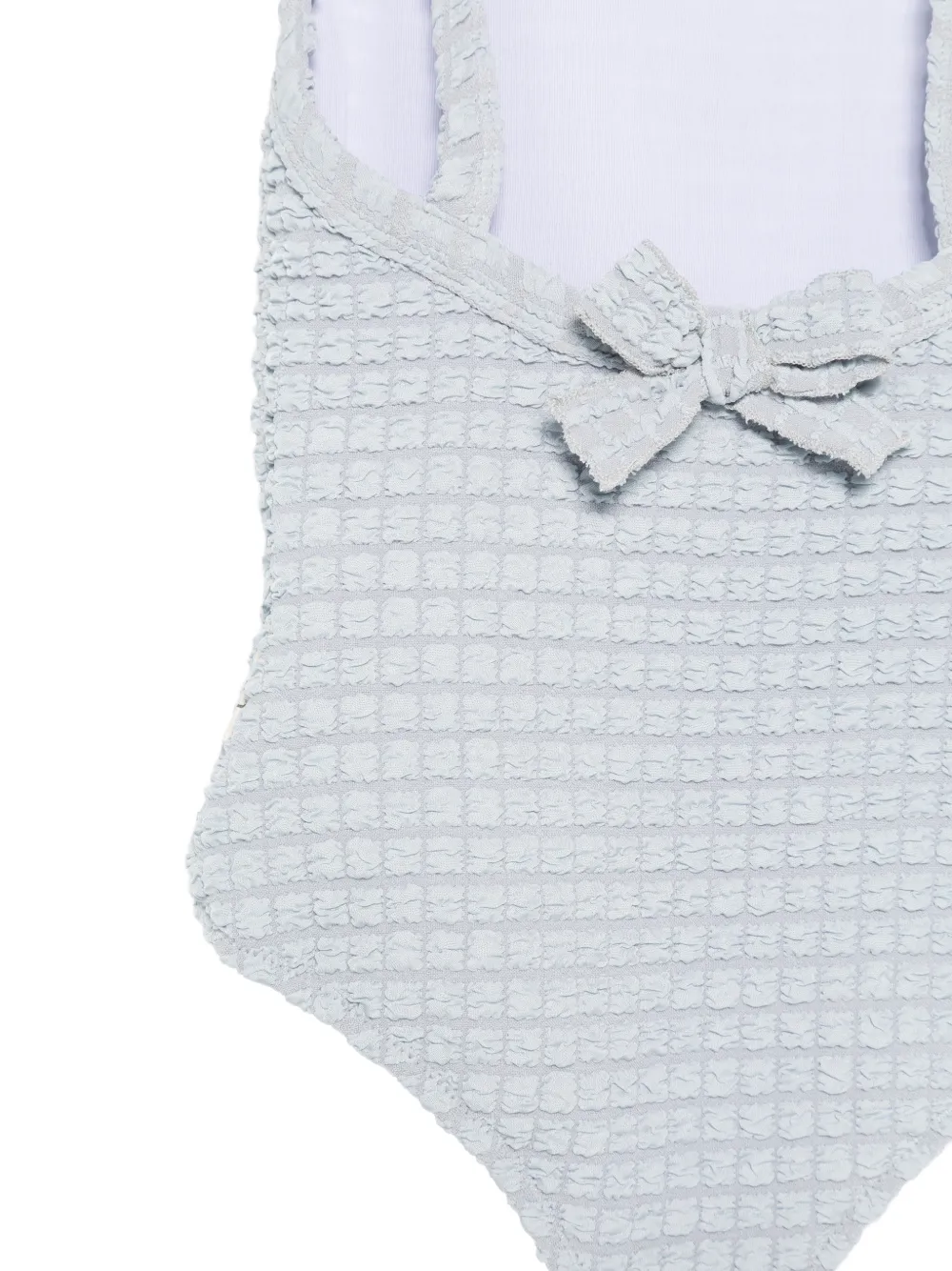  Douuod Kids Bañador Texturizado Con Detalle De Lazo - Azul 